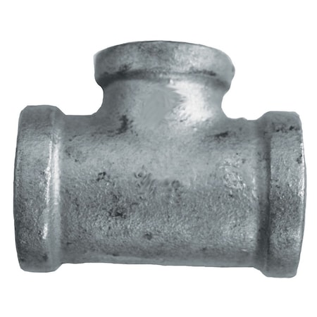 Jones Stephens 1/2in. x 3/4in. Galvanized Iron Reducing Tee, Banded G4600057